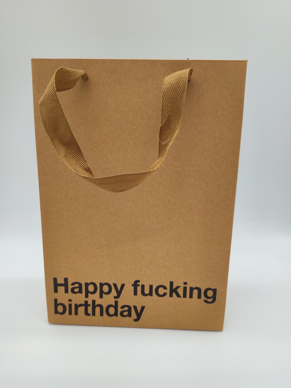 MILK TOAST Funny Birthday Gift Bag “Happy F*cking Birthday” Kraft Paper